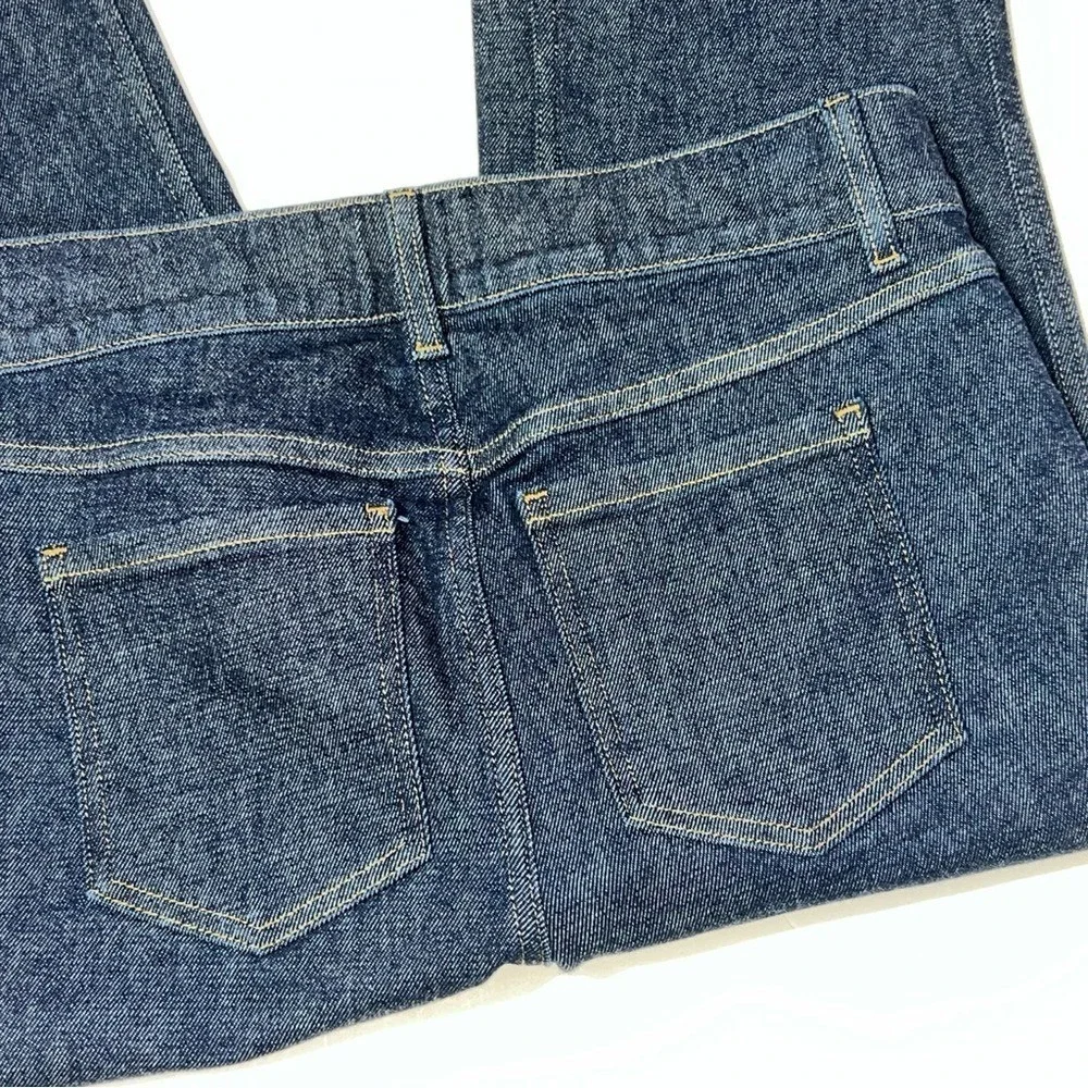 Spanx Straight Leg Woman's Denim Pants Raw Indigo Pull On Sz‎ Medium